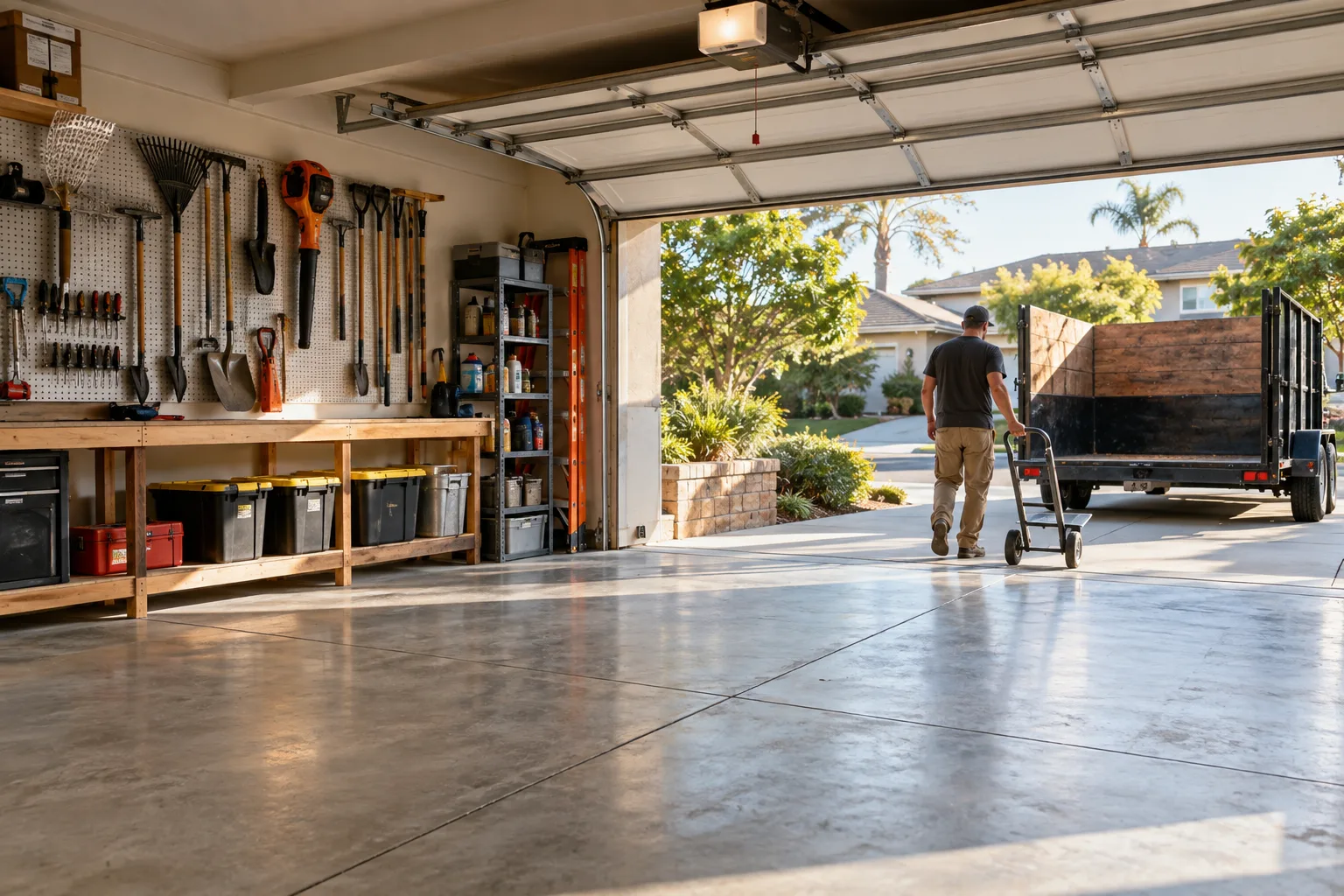 Prepared materials and access for garage cleanouts