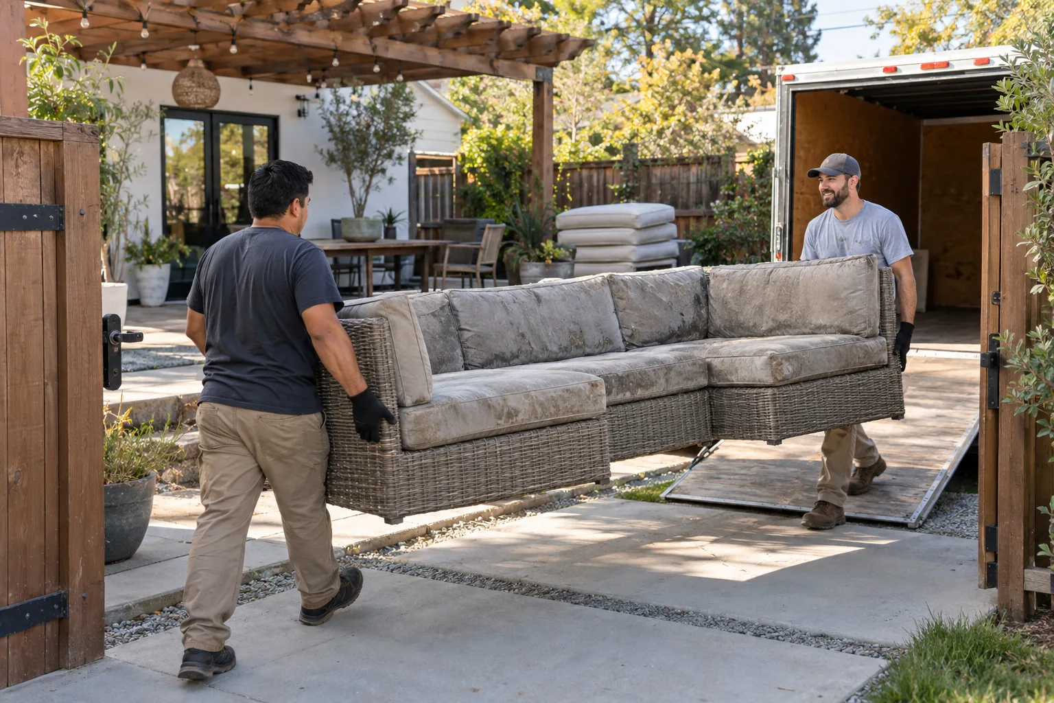 Patio Furniture Removal service scene