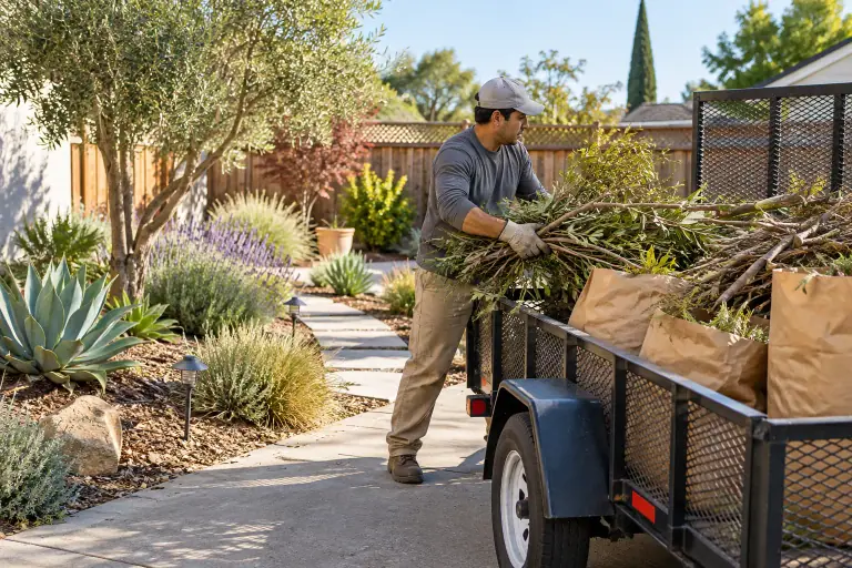 Yard Waste Hauling preparation